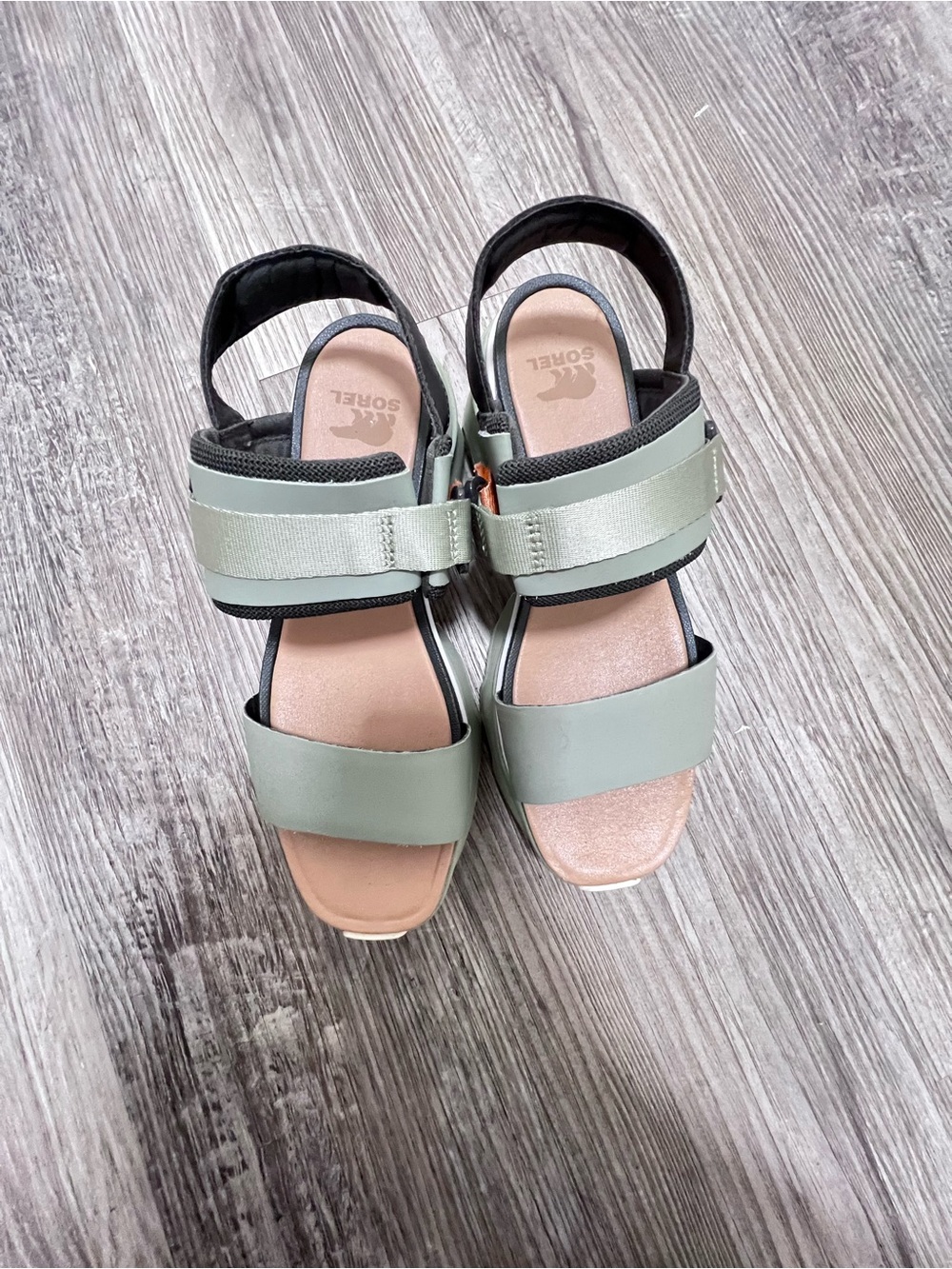 Sorel Women's Light Sage Green Dual-Strap Sport Sandals